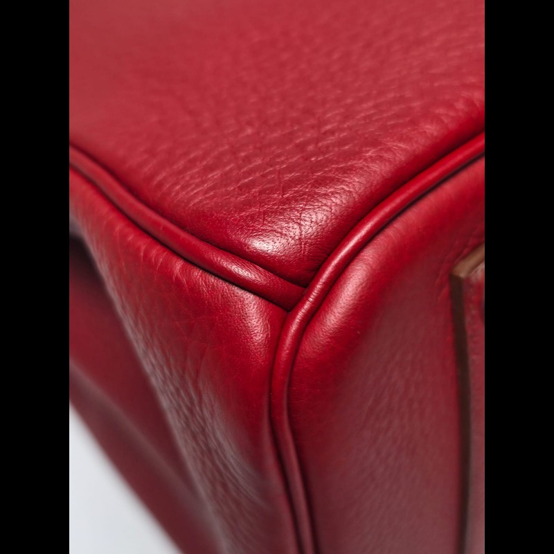 Hermes - Birkin 35紅色銀扣-8