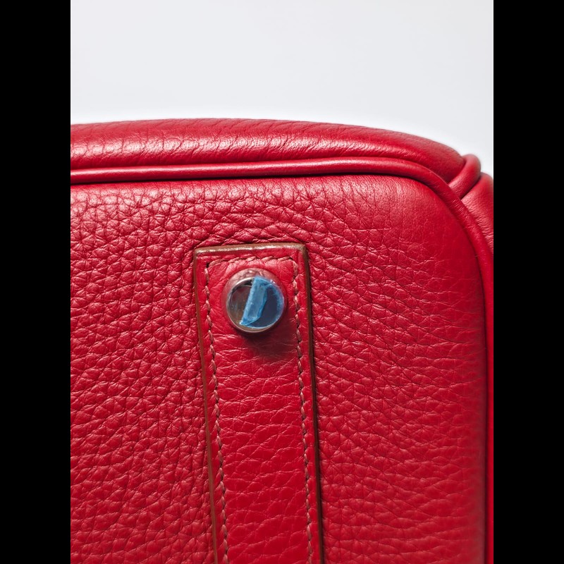 Hermes - Birkin 35紅色銀扣-10
