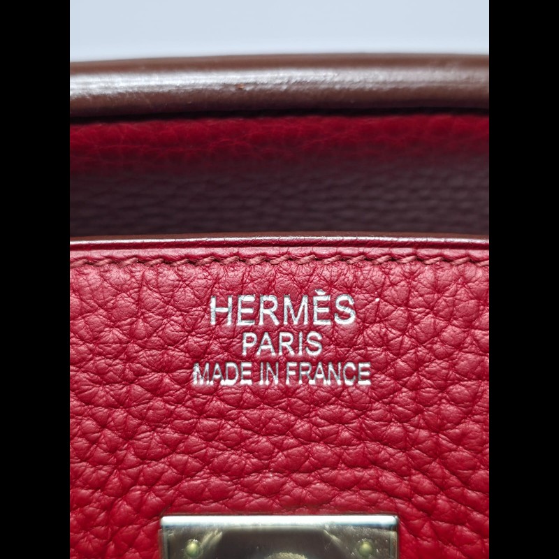 Hermes - Birkin 35紅色銀扣-17