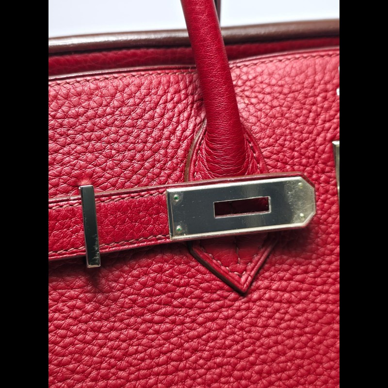Hermes - Birkin 35紅色銀扣-18