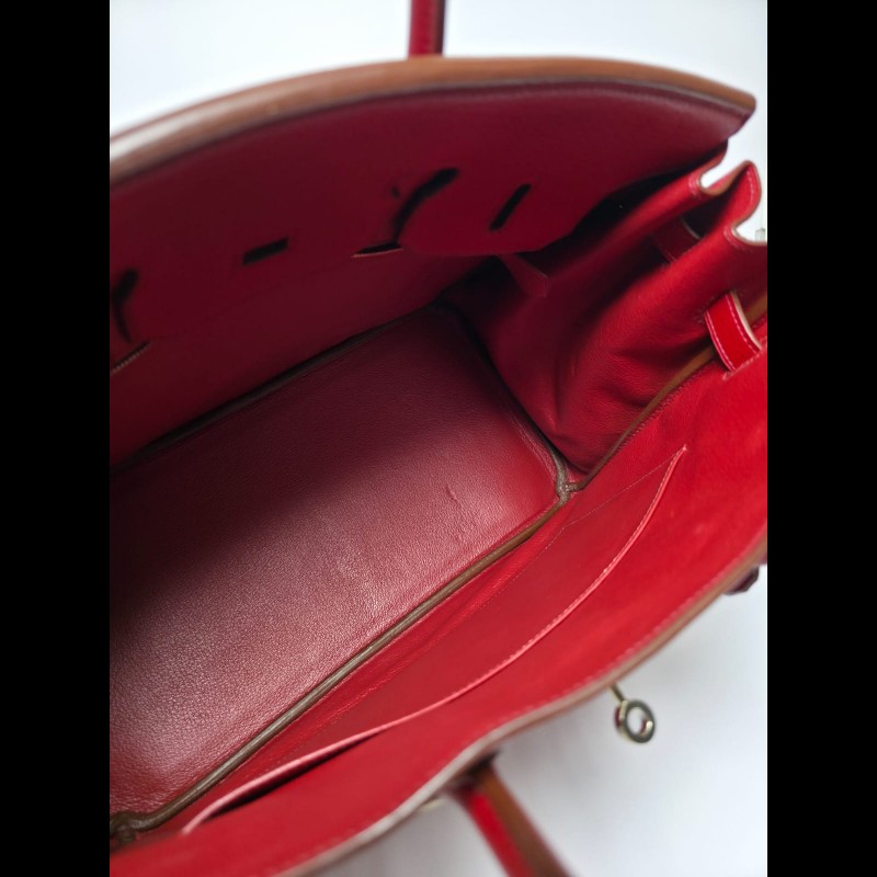 Hermes - Birkin 35紅色銀扣-23