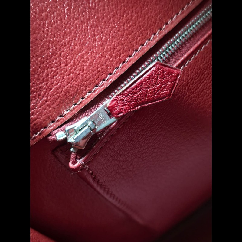 Hermes - Birkin 35紅色銀扣-25