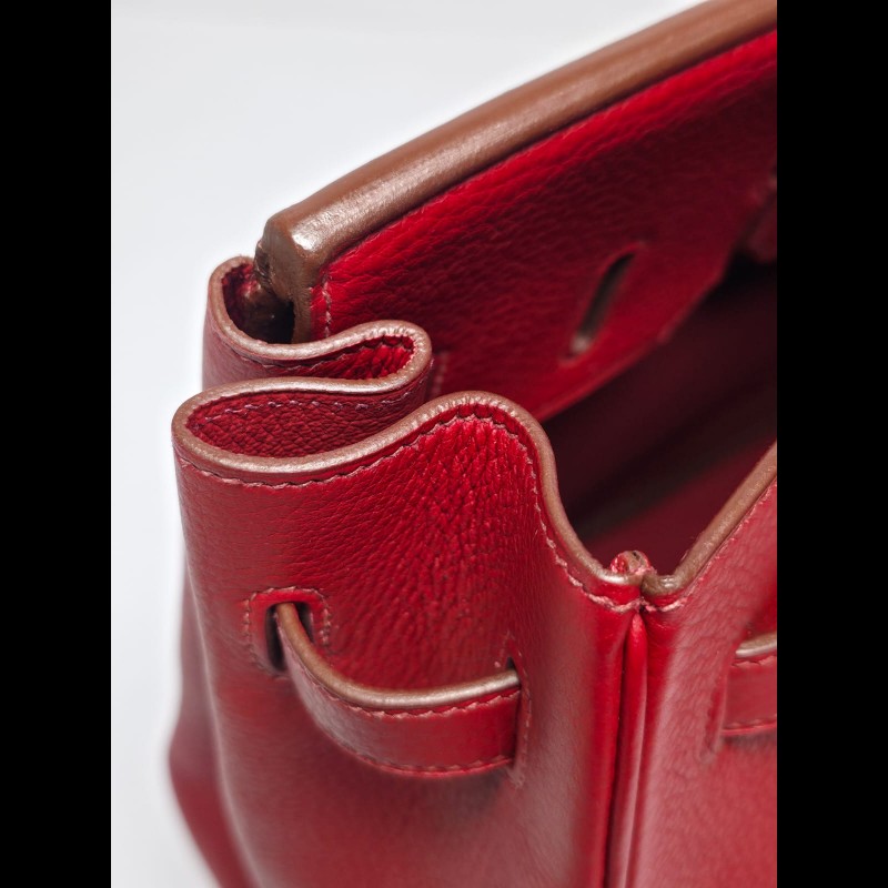 Hermes - Birkin 35紅色銀扣-26