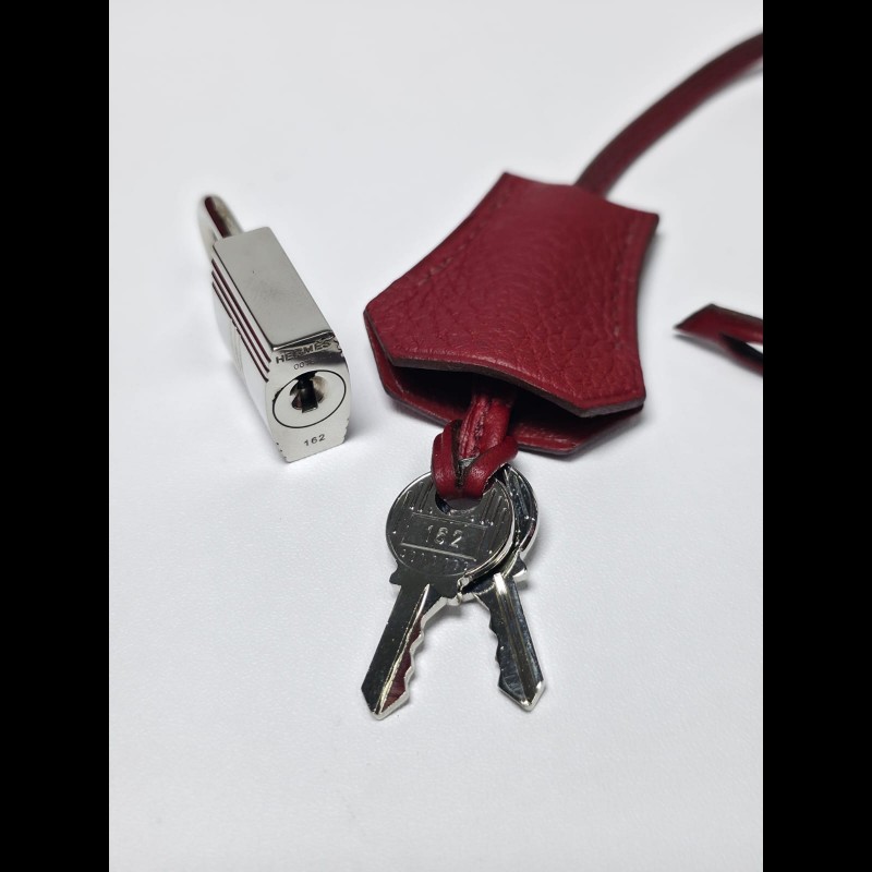 Hermes - Birkin 35紅色銀扣-29