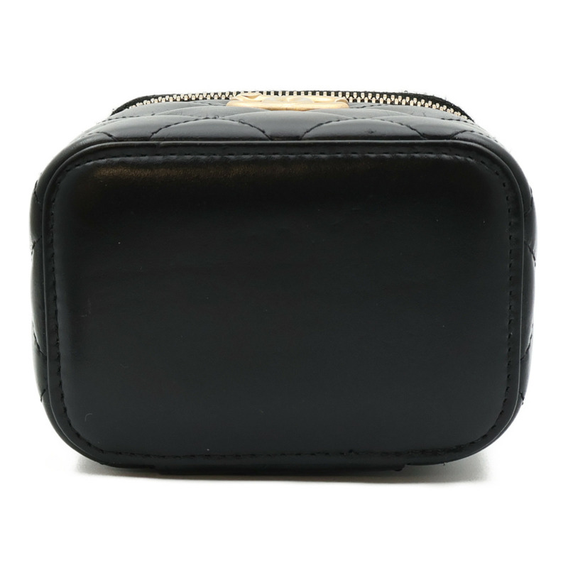 CHANEL 羊皮皮革Mini Vanity Case金扣鏈帶肩背袋-3