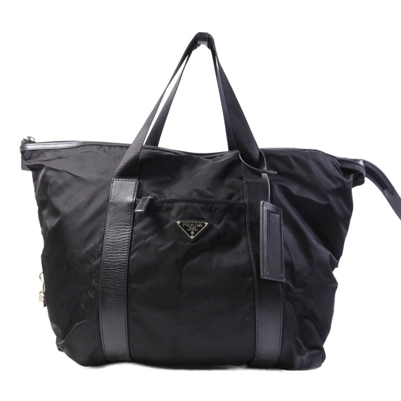 PRADA 尼龍Tote Bag銀扣手挽袋-0