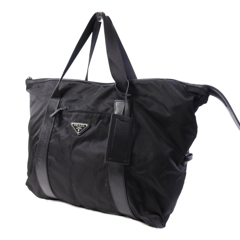 PRADA 尼龍Tote Bag銀扣手挽袋-2