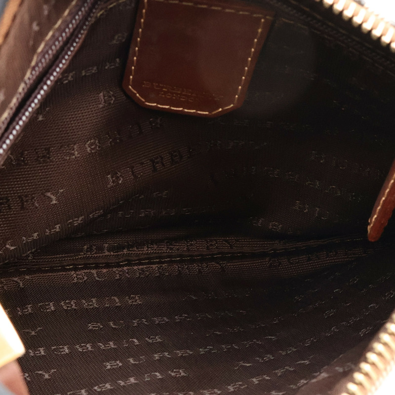 BURBERRY 塗層帆布Shoulder Bag金扣肩背袋-9