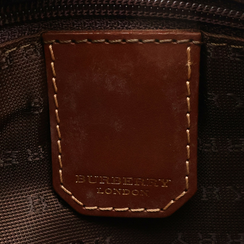BURBERRY 塗層帆布Shoulder Bag金扣肩背袋-10
