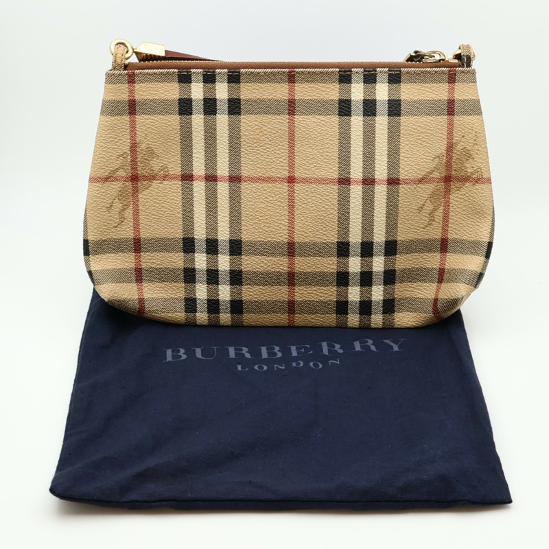 BURBERRY 塗層帆布Shoulder Bag金扣肩背袋-13