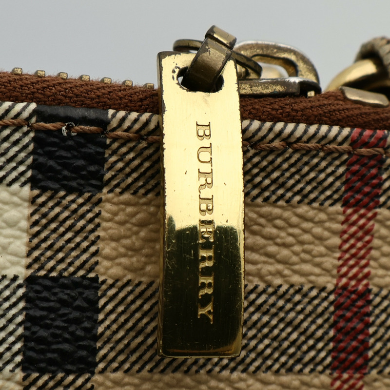 BURBERRY 塗層帆布Shoulder Bag金扣肩背袋-14
