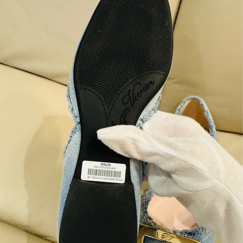 Roger Vivier RV牛仔平底鞋/淑女鞋/38號/閒置新美品-5