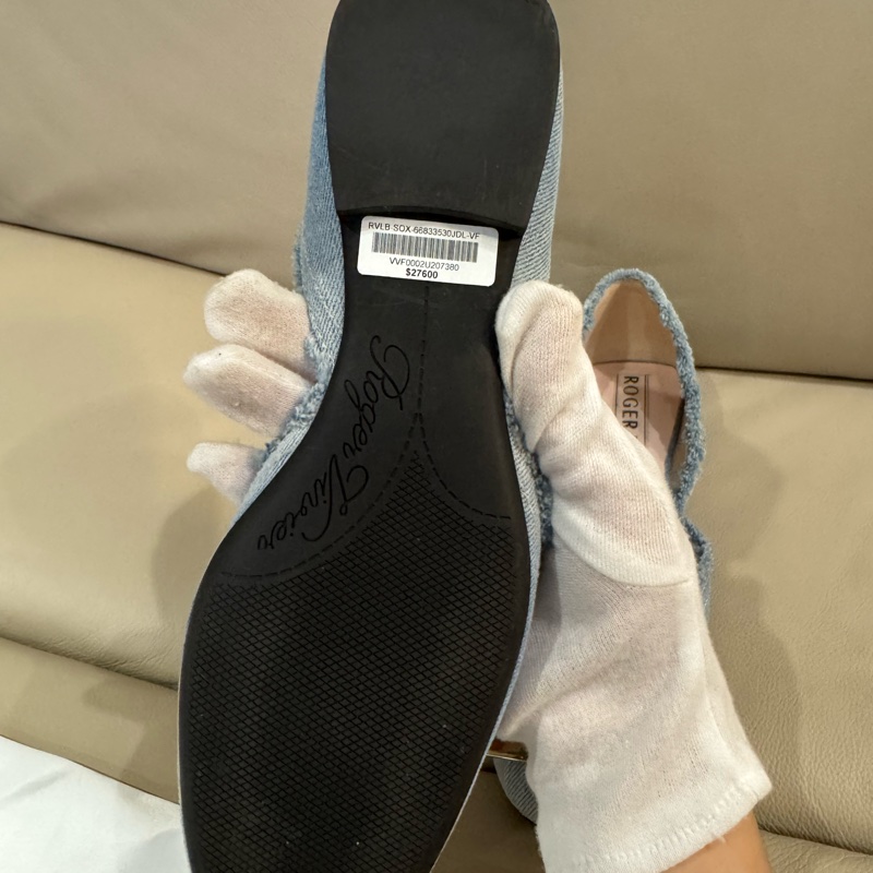 Roger Vivier RV牛仔平底鞋/淑女鞋/38號/閒置新美品-7