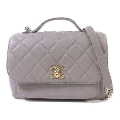 CHANEL 牛皮皮革Business Affinity金扣鏈帶肩背袋