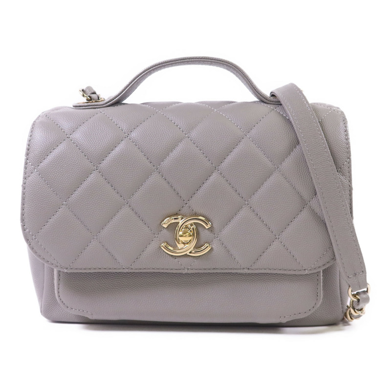 CHANEL 牛皮皮革Business Affinity金扣鏈帶肩背袋-0