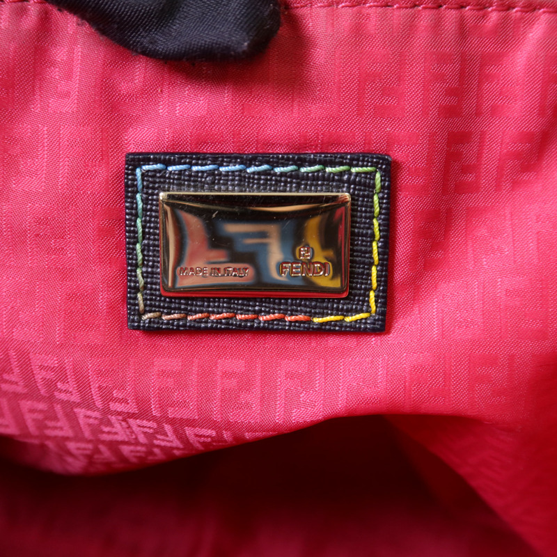 FENDI 塗層帆布Shoulder Tote金扣肩背袋/手挽袋-6