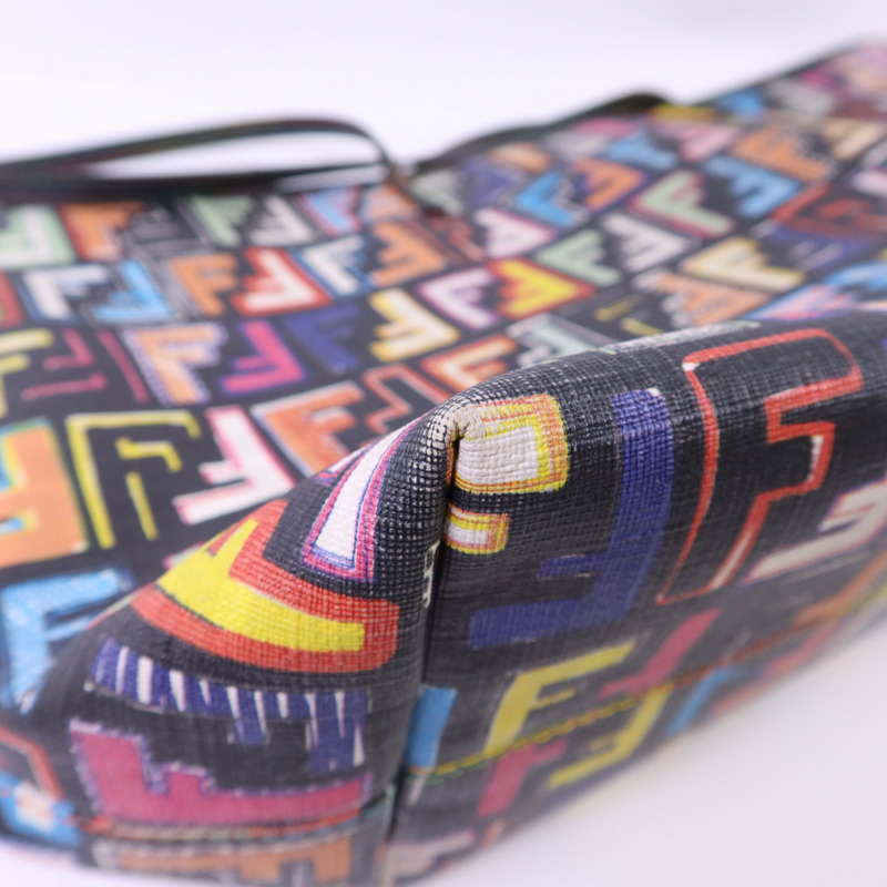 FENDI 塗層帆布Shoulder Tote金扣肩背袋/手挽袋-13