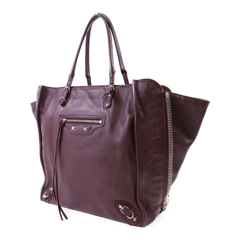 BALENCIAGA 牛皮皮革Papier Tote銀扣手挽袋-2