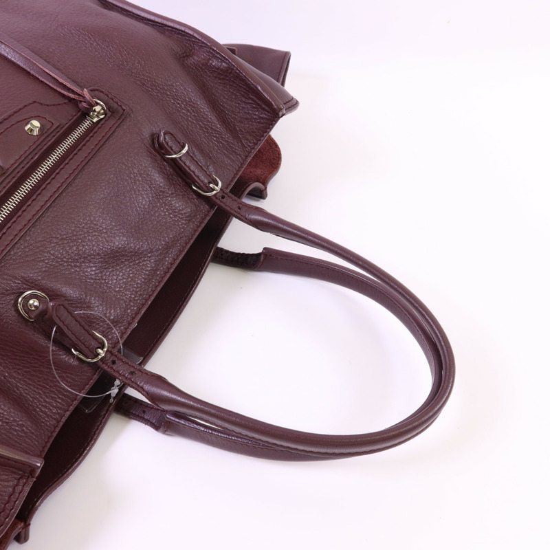 BALENCIAGA 牛皮皮革Papier Tote銀扣手挽袋-4