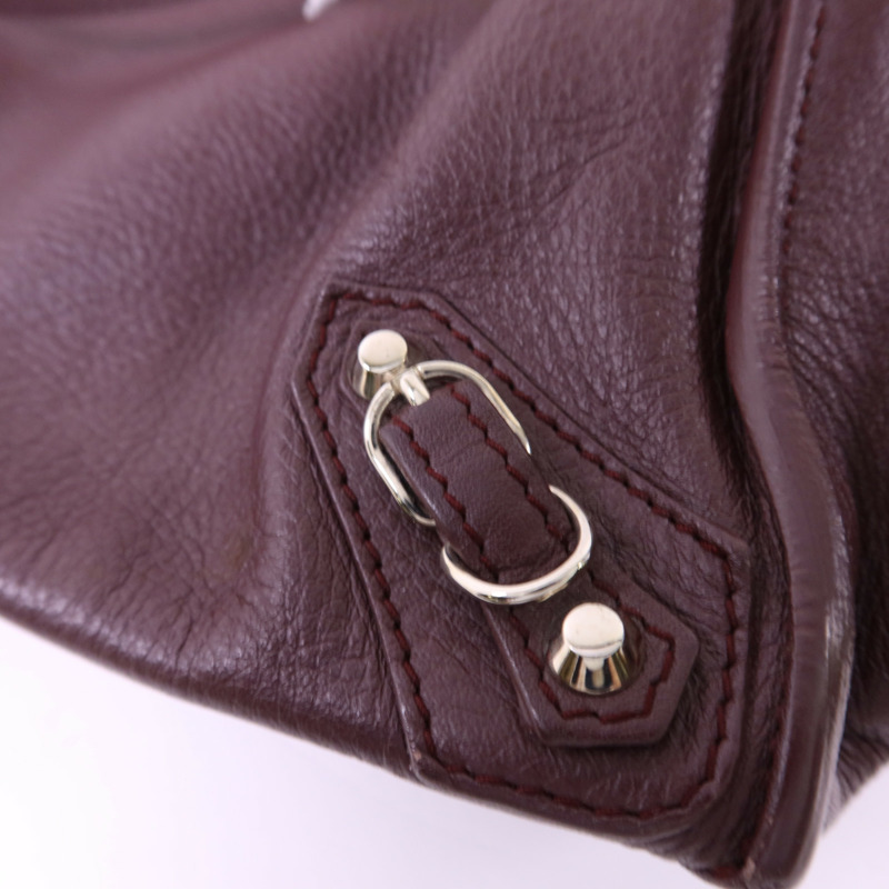 BALENCIAGA 牛皮皮革Papier Tote銀扣手挽袋-8