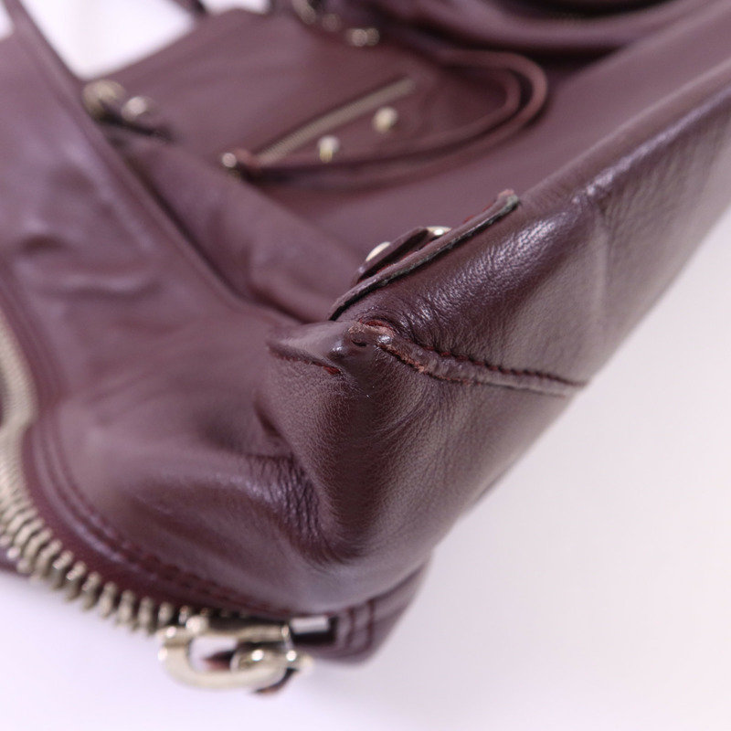 BALENCIAGA 牛皮皮革Papier Tote銀扣手挽袋-11