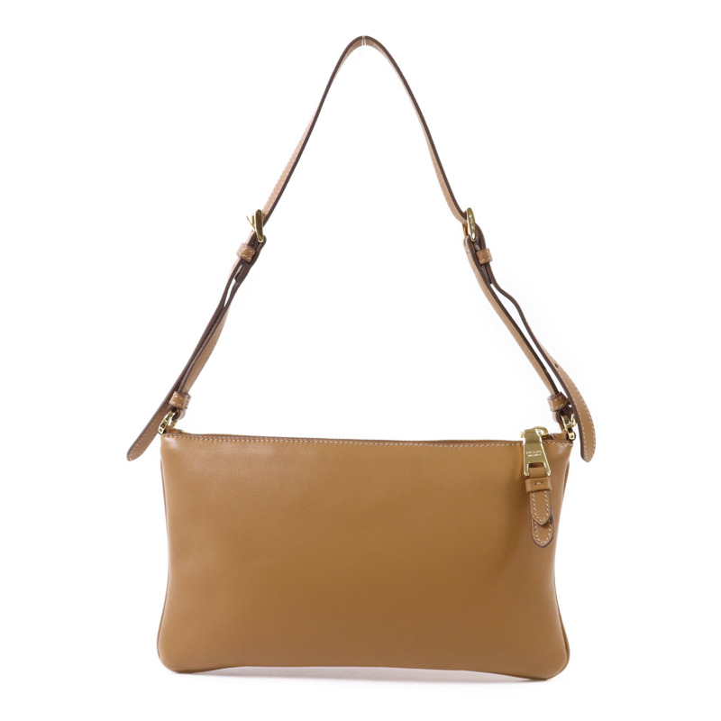 PRADA 牛皮皮革Shoulder Pouch金扣肩背袋-1