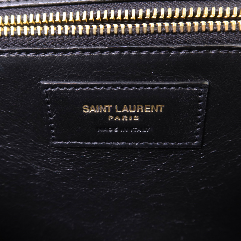 SAINT LAURENT 絨布Sac Ming Jamie金扣鏈帶肩背袋-6
