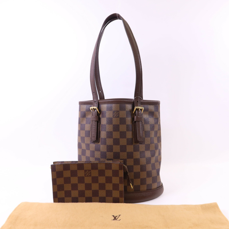 LOUIS VUITTON Damier Marais金扣肩背袋-20