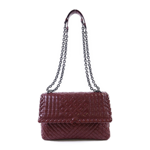 BOTTEGA VENETA 織紋皮革Shoulder Bag鏈帶肩背袋