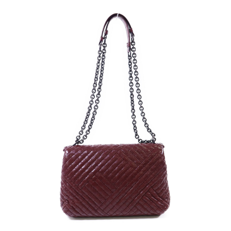 BOTTEGA VENETA 織紋皮革Shoulder Bag鏈帶肩背袋-1