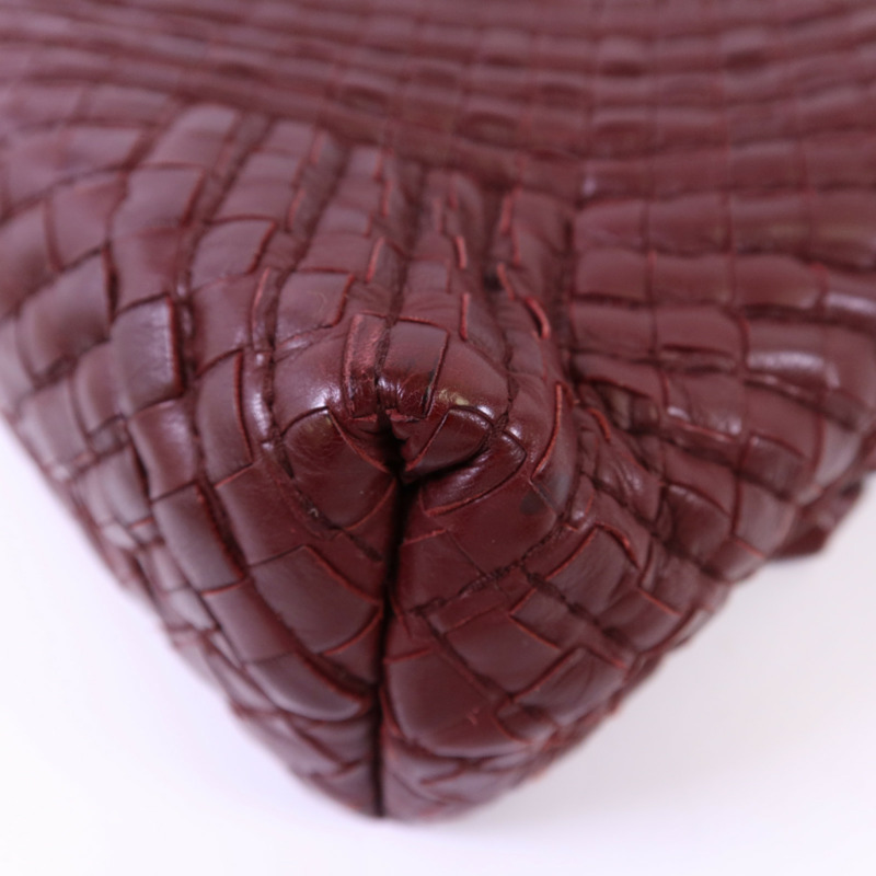 BOTTEGA VENETA 織紋皮革Shoulder Bag鏈帶肩背袋-17