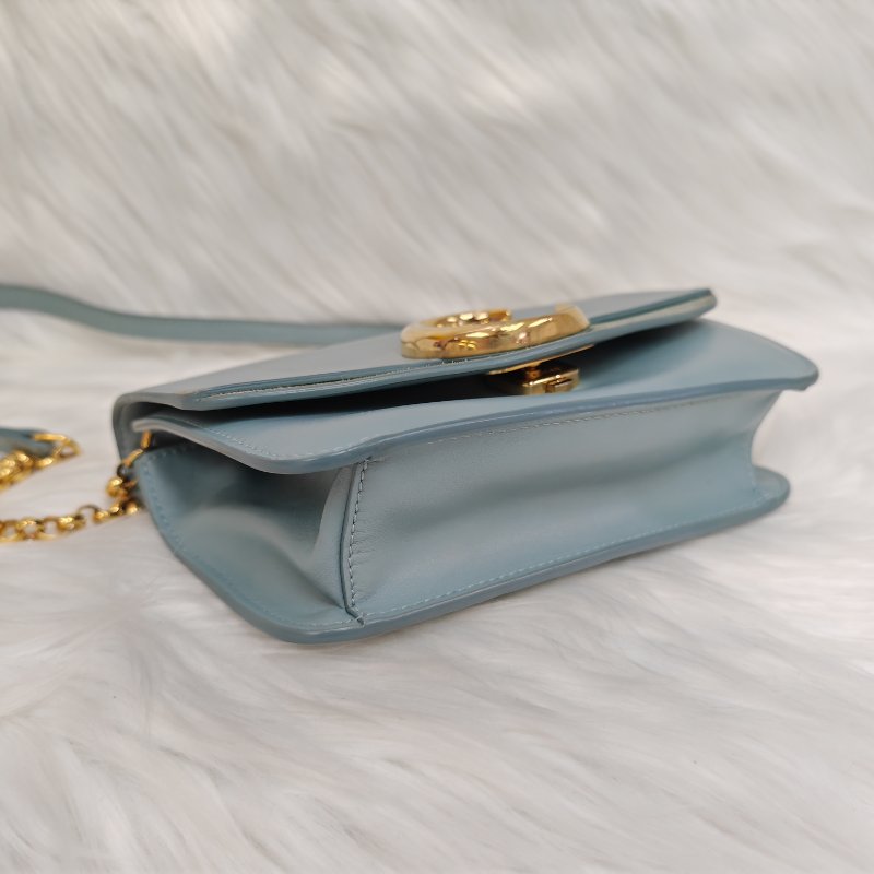 Chloe 蔻依 C 淺藍色牛皮手袋-2