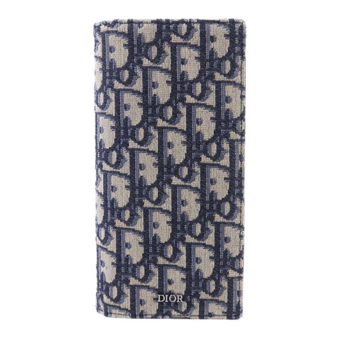 Dior 帆布Long Bifold Wallet銀扣長錢包