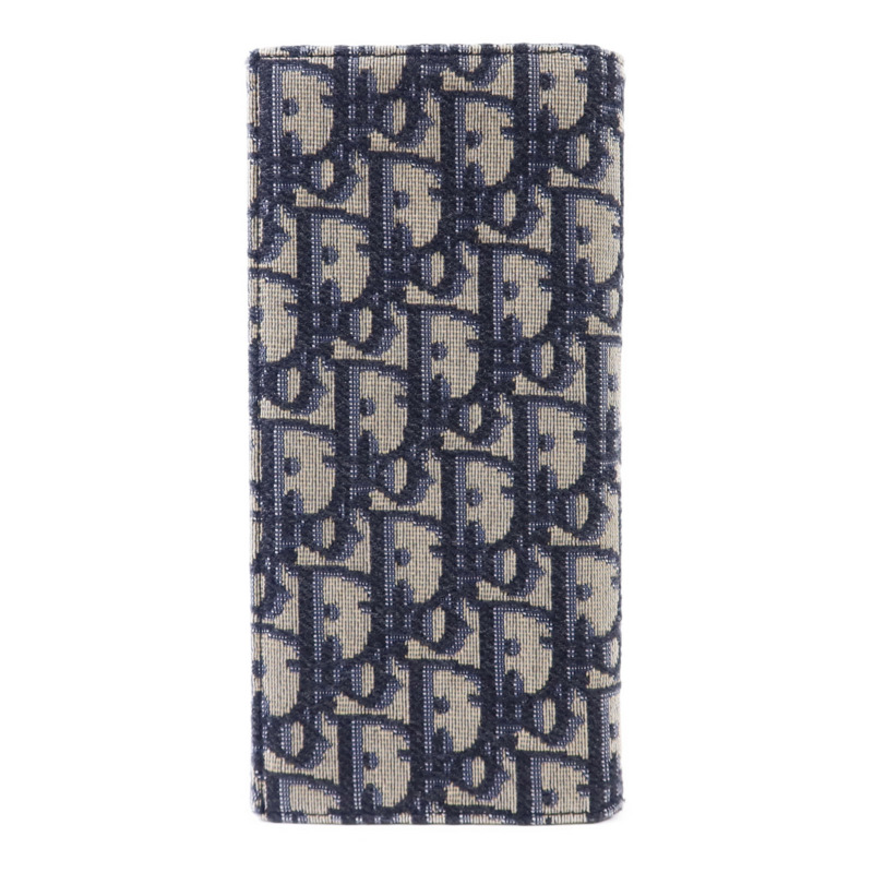 Dior 帆布Long Bifold Wallet銀扣長錢包-1