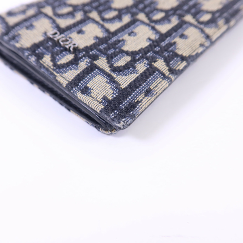 Dior 帆布Long Bifold Wallet銀扣長錢包-11