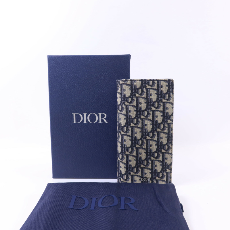 Dior 帆布Long Bifold Wallet銀扣長錢包-16