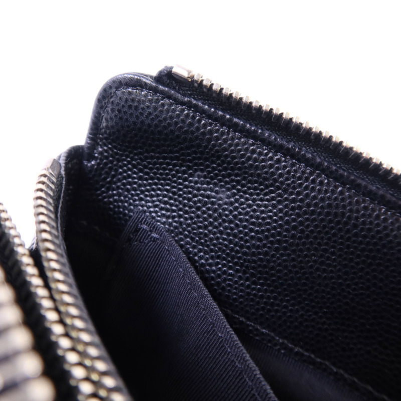 CHANEL 牛皮皮革Pouch銀扣小袋-16