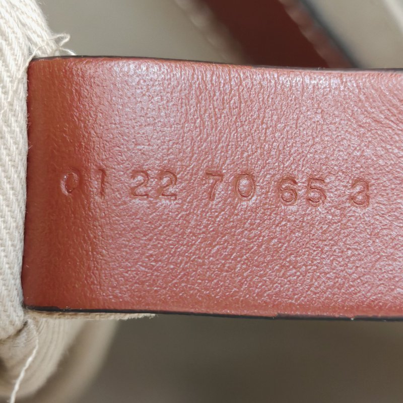 Chloe 蔻依 Woody 米色拼棕色 LOGO印花 帆布拼牛皮 小號 托特包-5