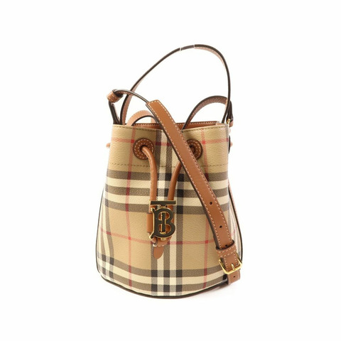 BURBERRY Archive TB 格紋迷你水桶包 80883531