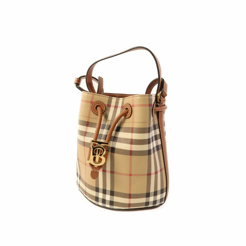 BURBERRY Archive TB 格紋迷你水桶包 80883531-2