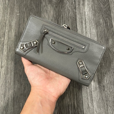 巴黎世家 機車長夾