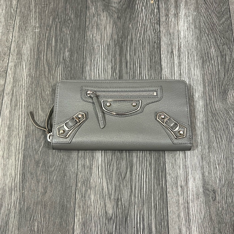 巴黎世家 機車長夾-1