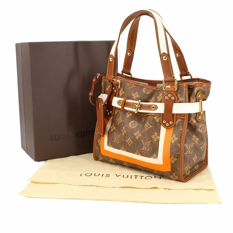 Louis Vuitton Monogram Tisse Sac Rayures 小號托特包，栗色，M56386-1