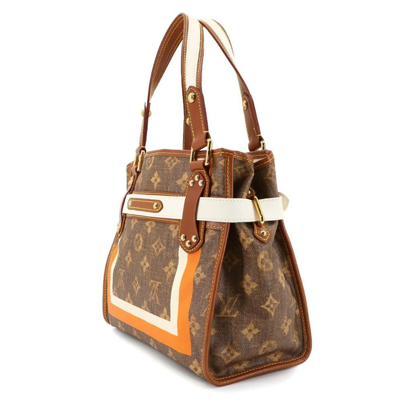 Louis Vuitton Monogram Tisse Sac Rayures 小號托特包，栗色，M56386-3