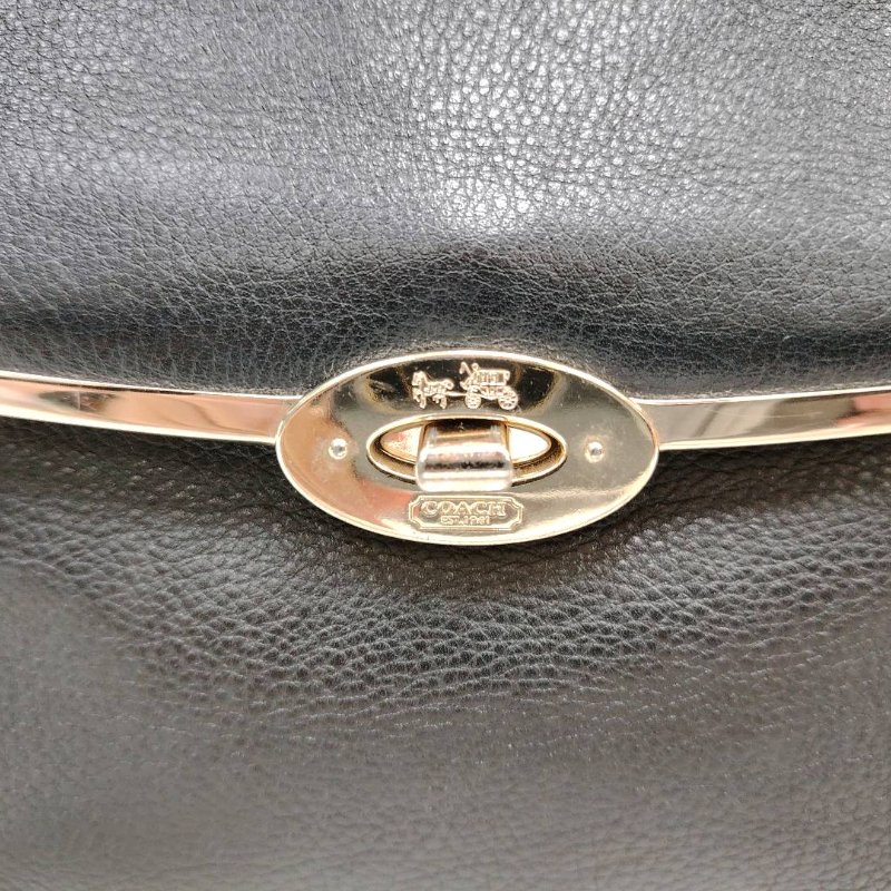 Coach 蔻馳 Madison系列 黑色真皮單肩包-1