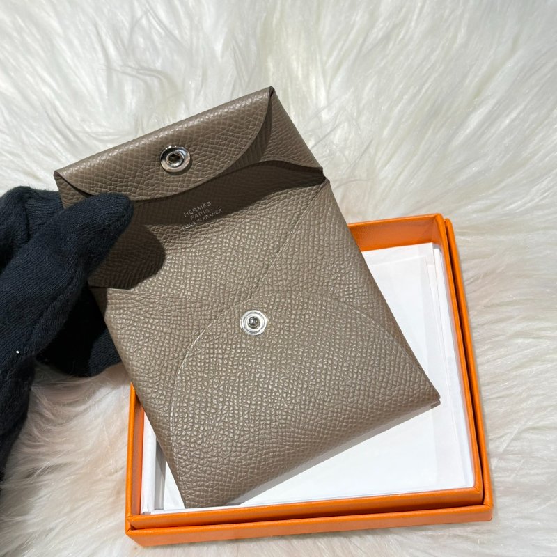 愛馬仕 Bastia 大象灰零錢包-2