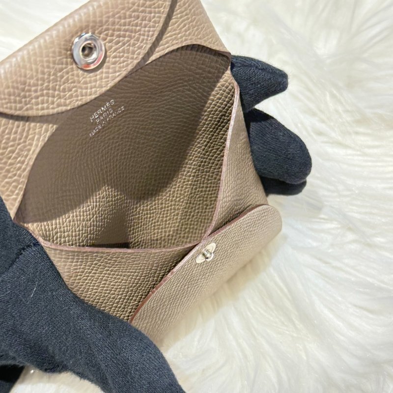 愛馬仕 Bastia 大象灰零錢包-4