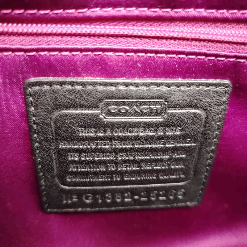 Coach 蔻馳 Madison系列 黑色小羊皮褶皺手提包-7