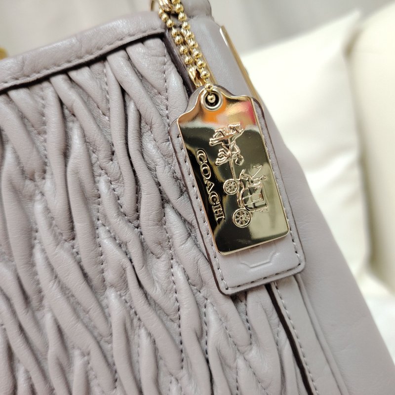 Coach 蔻馳 MADISON 真皮褶皺手袋-5