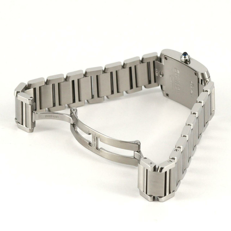 卡地亞 Tank Française SM W51008Q3 不鏽鋼石英錶-6